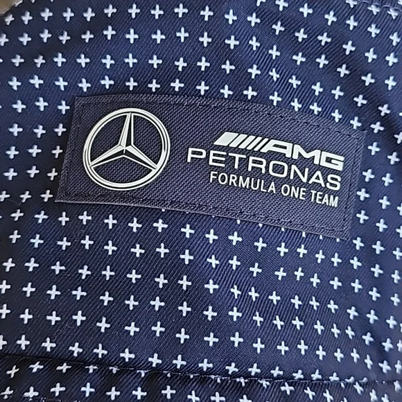 New w tags MERCEDES F-1 team LOGO KONNICHIWA BUCKLE HAT blue white OS - Picture 2 of 9